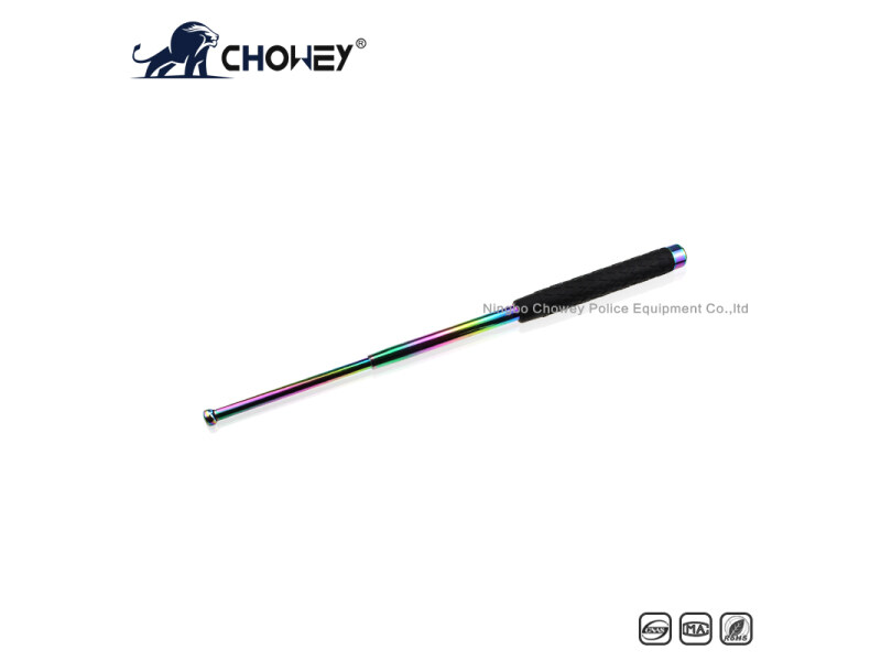 High-quality rubber handle steel anti riot expandable baton BT21C088 color